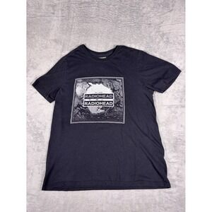 Radiohead Music T-Shirt 2017 Tour Mens L Black Crew Neck Short Sleeve